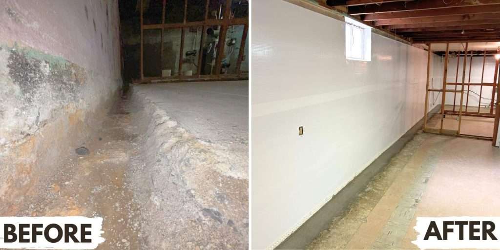 Waterproofing before and after