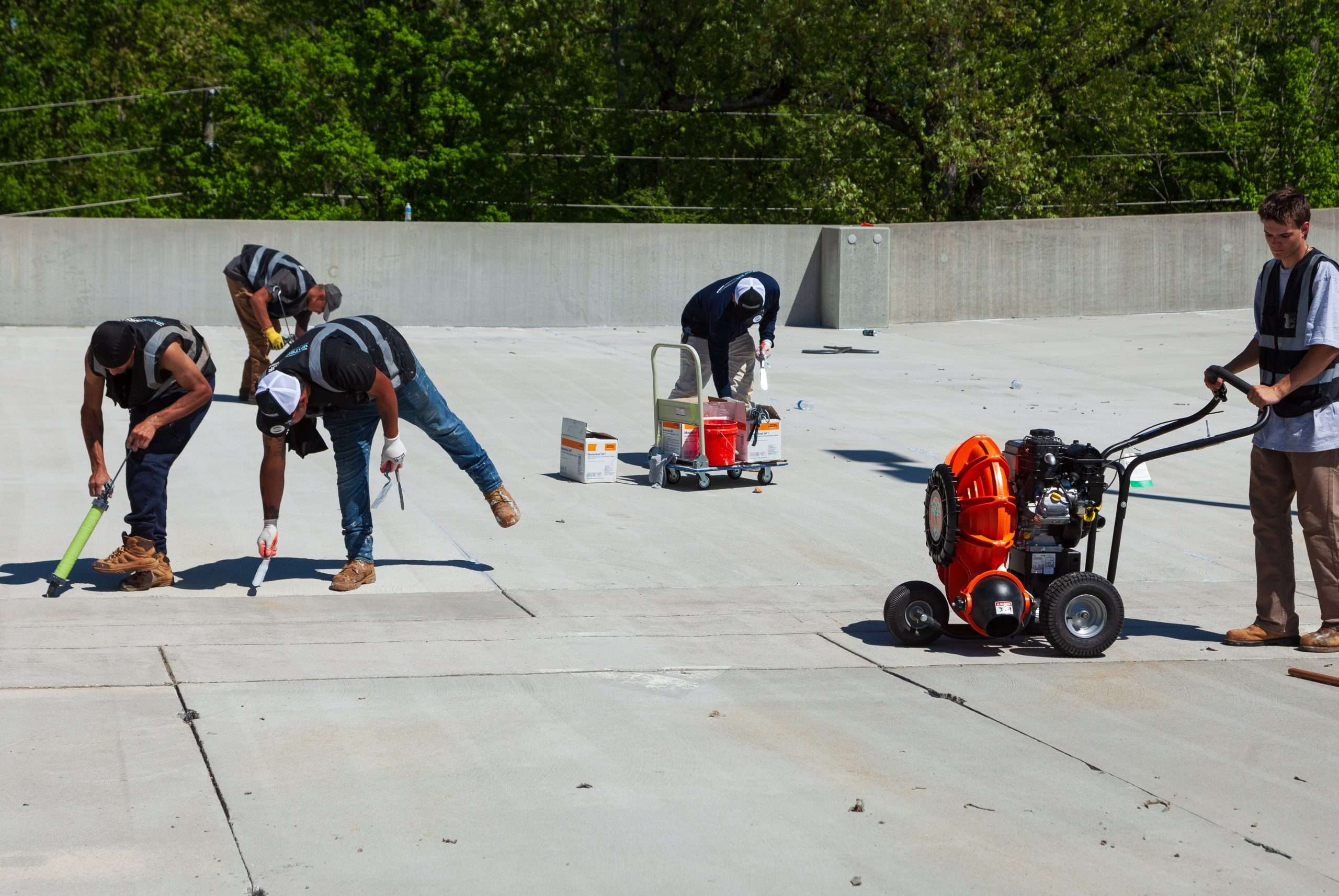 vehicular traffic coatings system preparation, Atlanta, Georgia