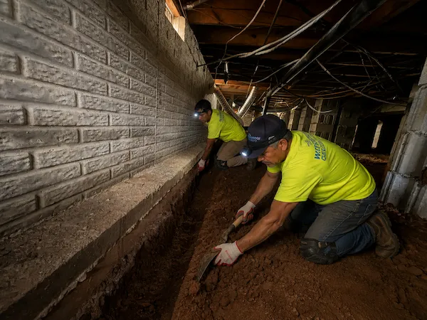 Crawl space waterproofing installation in Marietta, GA