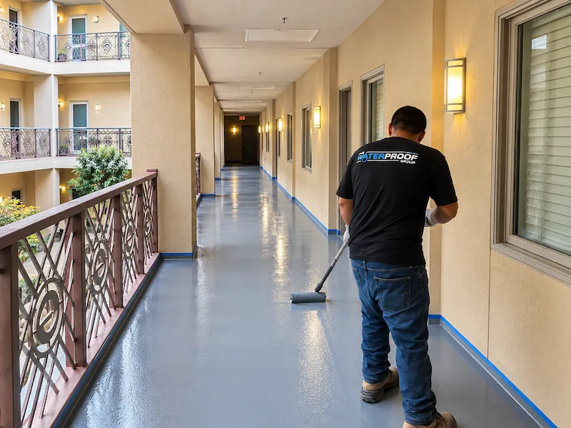 pedestrian traffic coating UGA condominiums