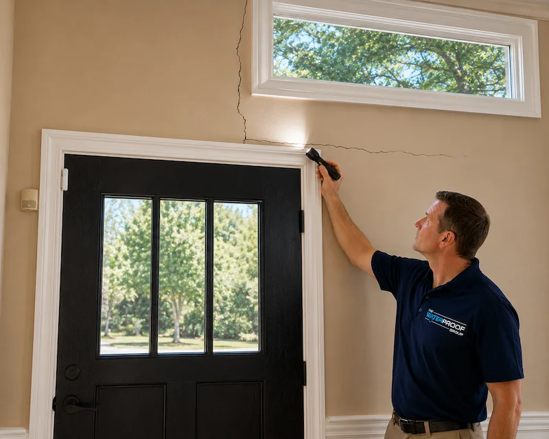 finding wall cracks inside marietta home