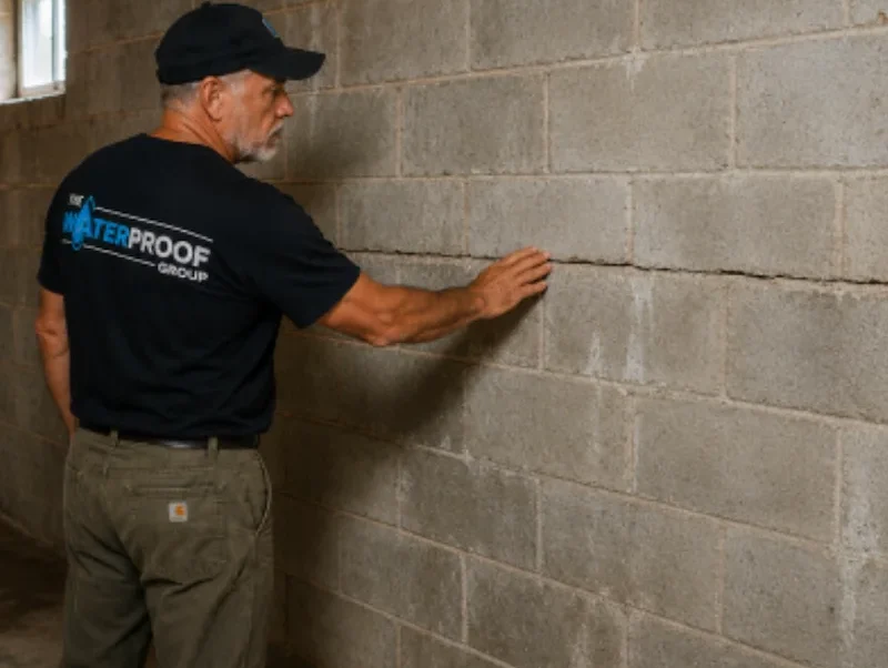 wall_crack_basement_Wall Foundation repair observation, Marietta, Georgia