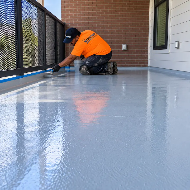 Pedestrian traffic coatings in Atlanta on a commercial concrete walkway